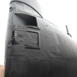 La cupola del sonar e i portelli dei tubi lanciasiluri