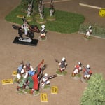 Il corazziere stà per fare da bersaglio....