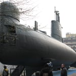 Vista di prua del sommergibile