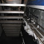 La scala per l'uscita dei visitatori dal sommergibile, ricavata dal portello di imbarco dei siluri.