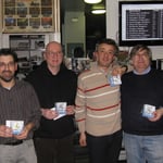 I vincitori (da sn a dx): Maurizio (1°), Paolo (2°), Stefano (4°), Giorgio (3°)