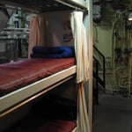 Cuccette equipaggio. Sono quattro sopvrapposte.