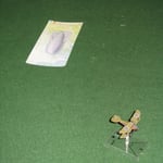 Il pallone abbattuto.