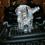 Fächerkrümmer frisch lackiert mit 800°C beständigem Hitzeschutzlack und anschließend montiert