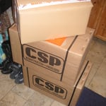 Als ic h dann nach Hause kam, standen da drei Pakete im Flur :o) CSP Brakes, was das wohl sein mag ....?!