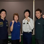 通過者左から：西尾祐、嶋野聖大、渡辺剛史、菅谷慎太郎