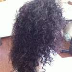 ロングヘアー　スパイラルパーマ