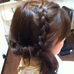 編み込み　簡単　アレンジ