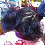 子供　キッズ　コーンロウ　ダンス発表会　アップスタイル