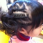 女の子　子供　コーンロウ