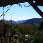 aussicht vom garten richtung MIGLIEGLIA, PONTE TRESA, MILANO