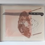 Eva Hradil "Hautfarben und Brot" 2019, Serigrafie, 1/1, gerahmt 30 x 40 cm