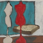 Eva Hradil "heute trage ich Salz und Pfeffer" 2018, Öl und Eitempera auf Leinwand, 30 x 33 cm