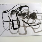 Eva Hradil, Written Shoes 2001, Tusche auf Papier