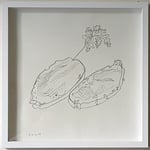 Eva Hradil "2 Brote wie Boote oder Inseln", 2017, Bleistift auf Papier, 30 x 30 cm