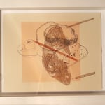 Eva Hradil "Ei, Haut, Brot, Stifte" Serigrafie, 1/1, gerahmt 30 x 40 cm