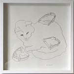 Eva Hradil "Brotekatze" 2017, Bleistift auf Papier, 30 x 30 cm
