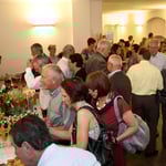 Idyllisches Buffet von Bibliothek Orth bei Idyllischer Lesung Franzobel und Maxi Blaha Schloss Orth an der Donau