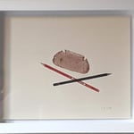 Eva Hradil "gekreutze Klingen" 2019, Serigrafie, 1/1, gerahmt 30 x 40 cm