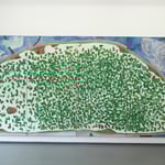 "Brotberuf Malerei" Ausstellungsansicht, Galerie Eboran Salzburg, Abb: "Brotberuf Malerei, Schnittlauch 200 x 400 cm