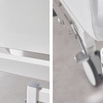 Unser um 180° abklappbares Classic-Haupt ist gegen eine unbeabsichtigte Auslösung wirkungsvoll gesichert. Ein Sperrmagnet schützt den Klappmechanismus vor unbefugten Zugriffen. Nur die Pflegekräfte können ihn entsichern.