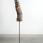 UNTITLED 5 | 2022 | wood, iron, wool | 30*155*30 cm