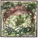 WILDTHREAT 2 | 2022 | cotton, yarn, twine, iron | 37*37*2,5 cm