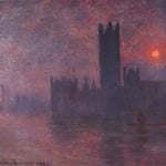 London. Houses of Parliament at Sunset.