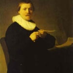 Rembrandt - A Man Sharpening a Quill