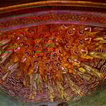 View of the mosaic in St Paul's American Church in Rome. Rome, Italy