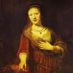 Rembrandt - Saskia at Her Toilet