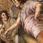 Raffaello - Stanze Vaticane - La Disputa (detail) [08]