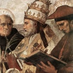 Raffaello - Stanze Vaticane - La Disputa (detail) [09]