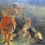 Topielec w usciskach dziwozony (Rusalki)-Malczewski, Jacek 1854-1929