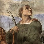 Raffaello - Stanze Vaticane - La Disputa (detail) [06]