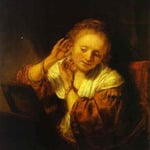 Rembrandt - A Young Woman Trying on Earings