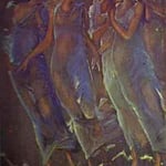 Nymphs of the Stars. 1896. Gouache and gold. The National Museum of Wales, Cardiff, UK