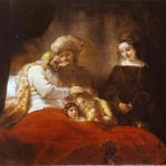 Rembrandt - Jacob Blessing the Sons of Joseph