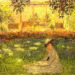 Woman Sitting in a Garden.
