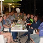 Tomando copas en el Hotel Levante