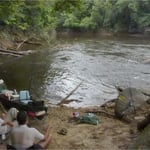 Détente après une journée de marche