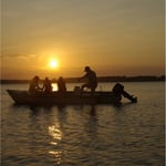 Coucher de soleil sur le Maroni