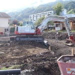 Aushub Wohnhaus Käslin und Odermatt Rosenweg Beckenried