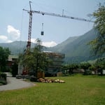 Dachaufstockung Druckerei Käslin Beckenried - Abbruch und Aufbauarbeiten