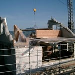 Dachaufstockung Amstad Beckenried - Aufbau in Ytong und Backstein