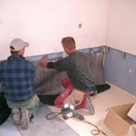 Behebung Unwetterschäden Ryser Beckenried - Befestigung der Wassersperre