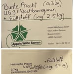 Regiosaatgut: Bunte Pracht (Streifen) und Heimische Pracht (Wiese).