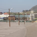 Casino on the left.  New Parking Garage on the right.