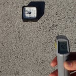 EnviroCoatings Energy Saving Cool Roof Paint #2: Asphalt Roof Membrane at 0850AM - 92°F