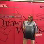 Jill Calder - Live Events - British Council Pakistan - 'Drawing Words' exhibition and workshops 